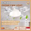 4 Blades CFan Light E27 Bracket Silent Motor LED Eye Protection Energy Saving Living Room Bedroom ABS Material Eiling Fan Light with Remote Control
