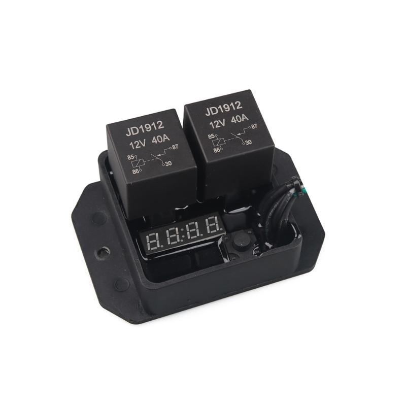 Adjustable Radiator Fan Controller Switches Kit For 12V 24V Vehicles Supports 2 Fans With Digital Temperature Readout