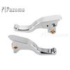 Chrome/Black CNC Aluminum Edge Cut Hand Control Lever Kit Brake Clutch Levers 2 Finger 5.3" for Softail Breakout