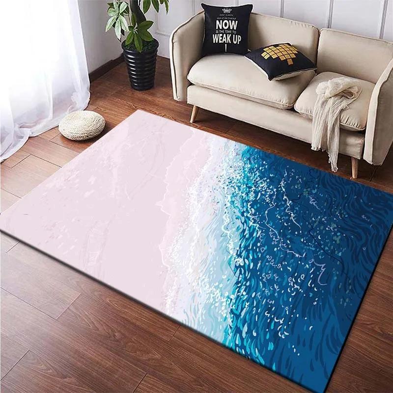 Beach Pattern Floor Mats Door Front Decoration Home Living Room Floor Mats