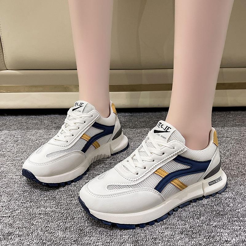 Fashion 2024 Summer New Women's Fashion Mesh Casual Sneakers Breathable Flat Cushioned Sneakers Women's Casual Shoes