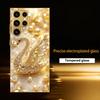 Modern Luxury Golden Swan phone case glass s26 ultra case s25 ultra case for Samsung Galaxy S26 S25 S24 S23 S22 FE Ultra Plus