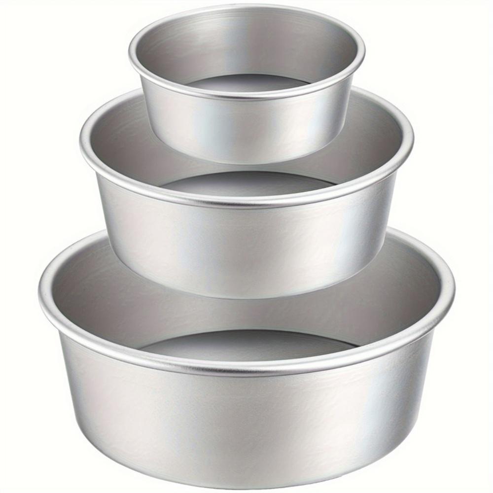 1/3pcs Round Aluminum Cake Molud with Removable Bottom 4/6/8/10inch Hard Anodized Aluminum Cake Mold Non-stick Cake Pan Bakeware