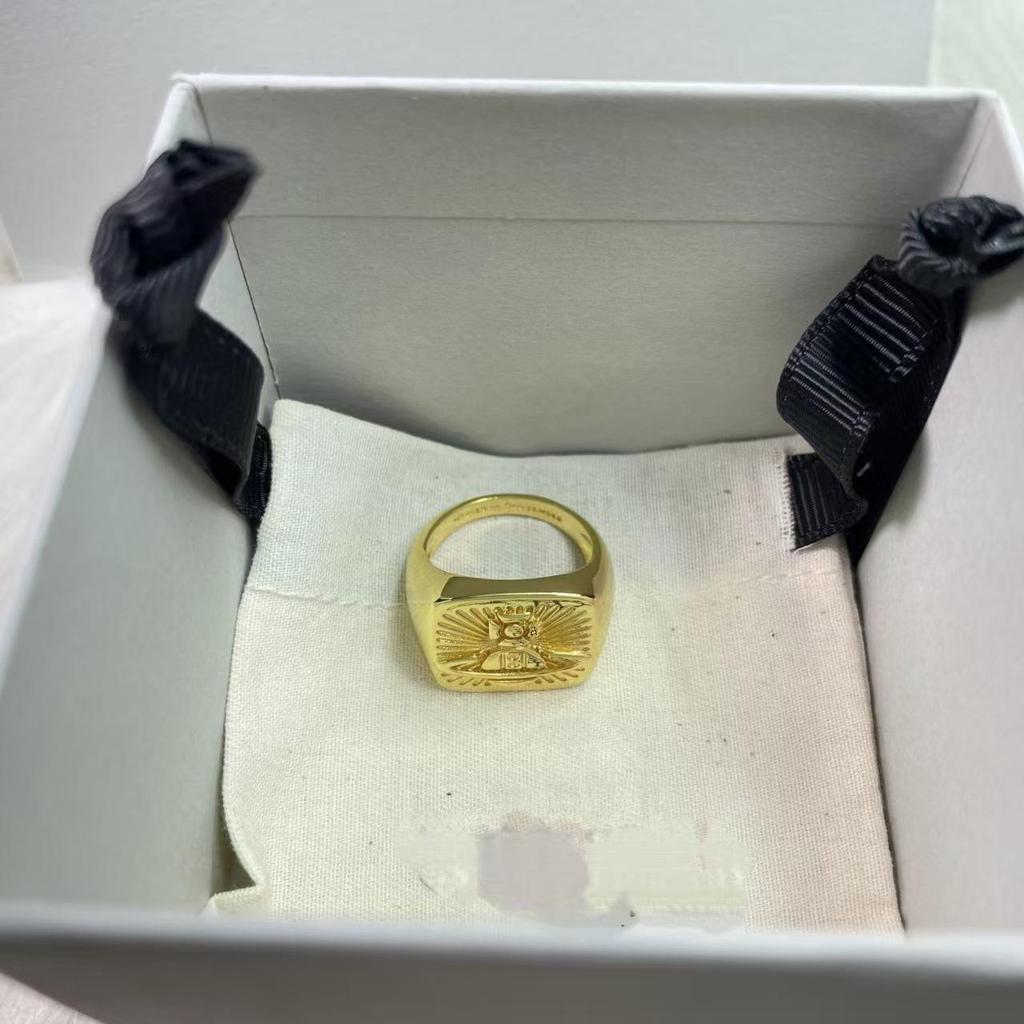 Vivienne Westwood Quadrat Stern Mond Saturn Diamantring - Damenmode, Hohe Qualität, Einfache Persönlichkeit Zeigefinger Schmuck