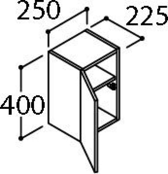 LIXIL INAX Piara Middle Cabinet Gloss White ARK-252C/YS2