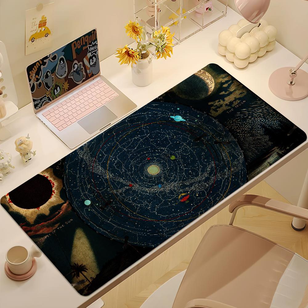 Solar System Space Digital Universe Mouse Pad Nonslip Thickened MousePad Large Writing Lockedge Office Student Gaming Cushion