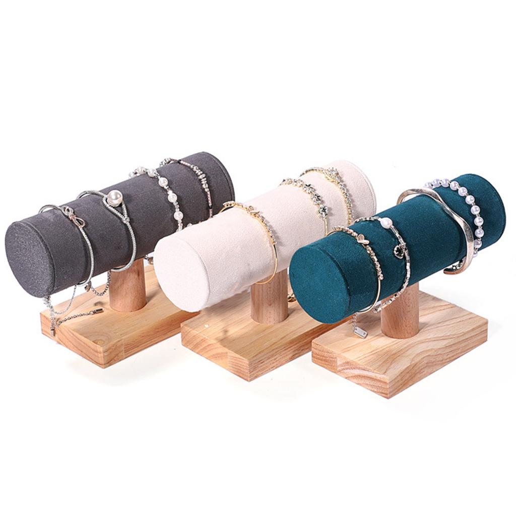Wristchain Display Stand Wood Bangles Headband Necklace Storage Rack Retail Jewelry Organizer Wooden Watches Holder