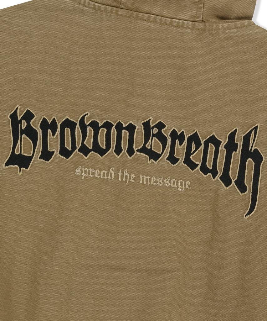 Brownbreath Oxford Hood Zip Up - Beige