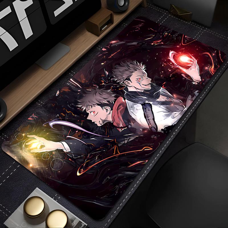 Mouse Pad Extended Gaming Jujutsu Kaisen Mousepad With Stitched Edges Desk Mat NonSlip Base Computer Keyboard Pad For Laptop