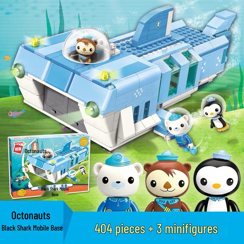 Enlighten Octonauts Interlocking Blocks: Tiger Shark, Sailfish Submarine, Octopus Fort, Water Bear, Horseshoe Crab