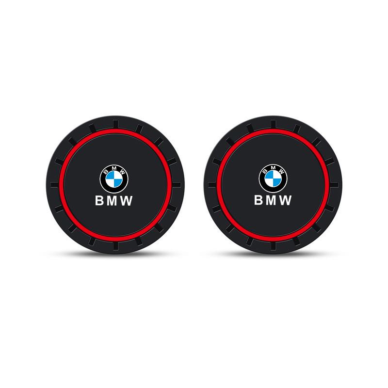 2Pcs Car Waterproof Coaster Non Slip Water Cup Pad Mat For BMW X1 X2 X3 X5 X4 X6 X7 G30 G20 G32 G11 G12 F40 F30 F20 F10 F34 F07
