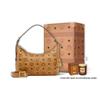 MCM Aren Visetos Monogram Pendant Trendy Hobo Bag Women bags Brown Cognac MWHESTA01CO001