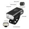 Double T6 Bicycle Aluminum Alloy Headlights, High Lumens, Far and Near Light, Outdoor Riding Lights, USB Charging Front and Rear Lamp Sets.
