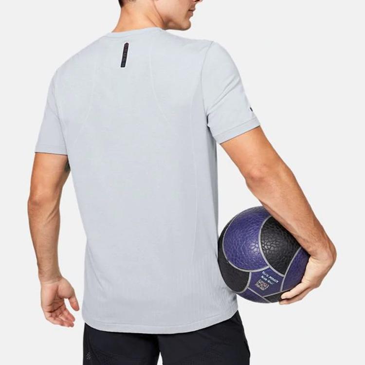 Under Armour Casual Sports Round Neck T-Shirt Men Tops Halo-Grey 1351448-014