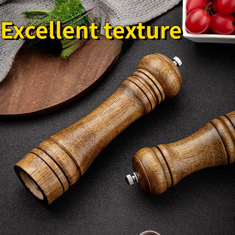 Hand Shake Pepper Grinder Kitchen Manual Solid Wood Pepper Black Pepper Mill Household Sea Salt Pepper Grinding Bottle