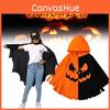 Halloween Kids Costume Pumpkin Bat Cloak Cosplay With Polyester Material For Holiday Party