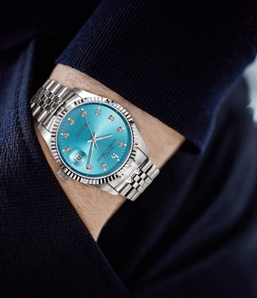 BUREI Automatic Analog Date Mechanical Popular Simple and Business Watch for Birthday Gift Men's Watch, Waterproof, Display, Movement, Men's Brand,