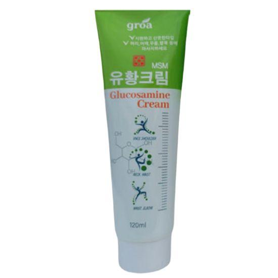 GROA MSM Glucosamine Sulfur Sports Cream 120ml – Warming Muscle & Joint Massage Cream GROA MSM Glucosamine Sulfur Sports Cream 1