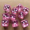 10pcs Six Sided Acrylic Transparent Straight Corner Dice Party Tool