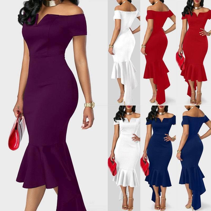 Elegant 2023 Autumn Fashion Women's V Neck Off Shoulder Short Sleeve A Line Dress