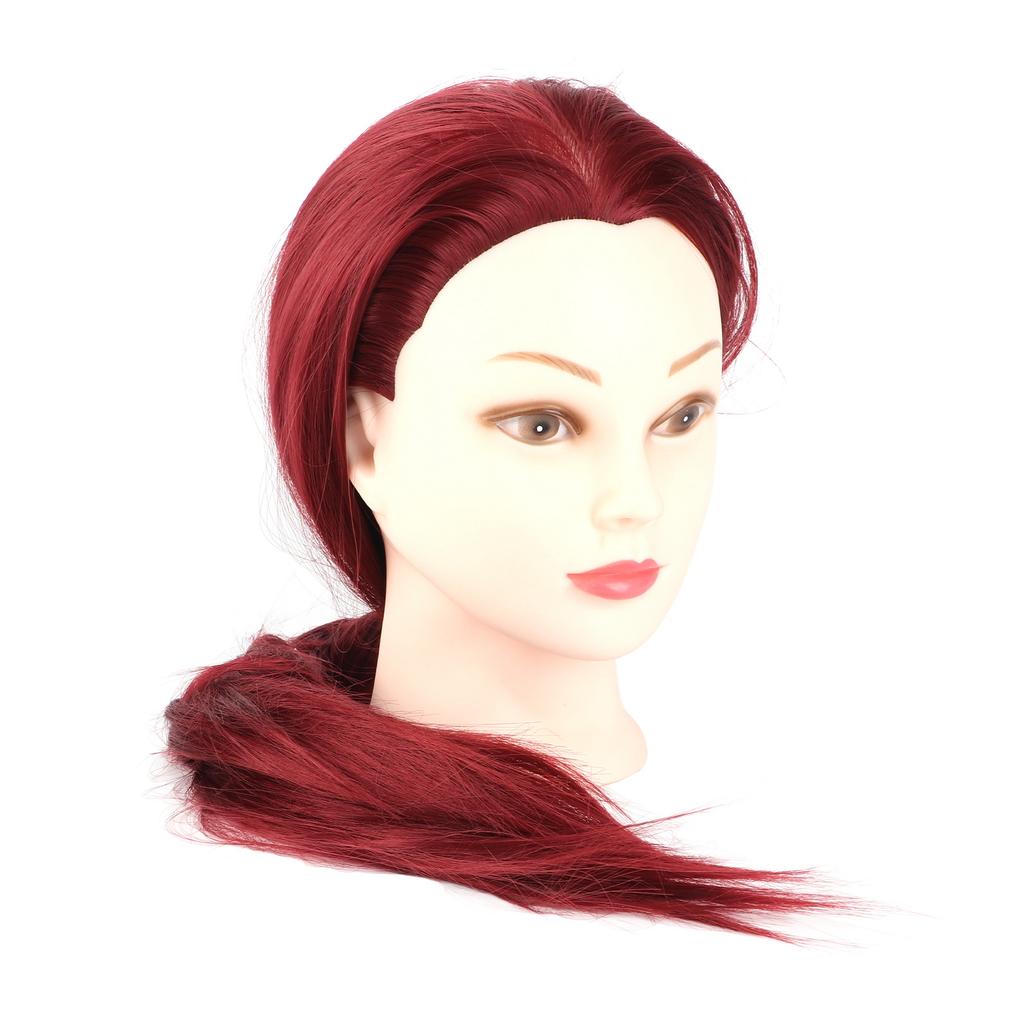 1 szt. 60 cm fryzjerstwo fryzjerstwo model praktyczny manekin głowa z zaciskiem czerwony