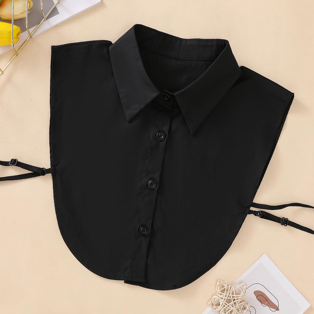 Women's Fashion Cotton Fake Collar, Simple Half Shirt Style Fake Collar, Versatile and Convenient Detachable Collar