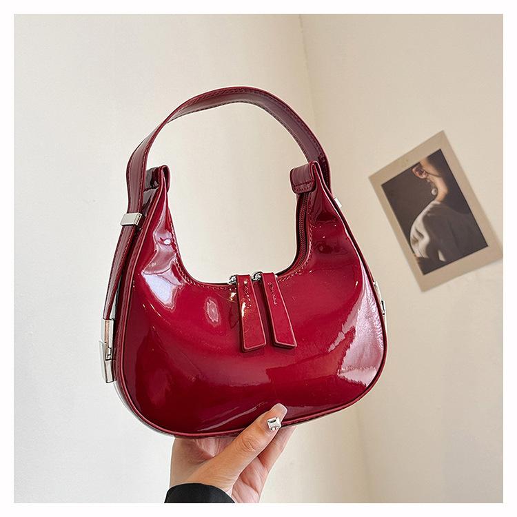 Women Leather Shoulder Bag Zipper Vintage Tote Bag Chic Retro Handbag Satchel Clutch Travel Dating Purse