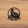 Custom Train Metal Sign, Powder Coated Wall Decor, Personalized Railroad Gift, Indoor Outdoor Rustic Art