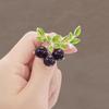Luxury Blueberry Brooch for Women - Spring Style Green Pin for Coats and Mori Style Outfits