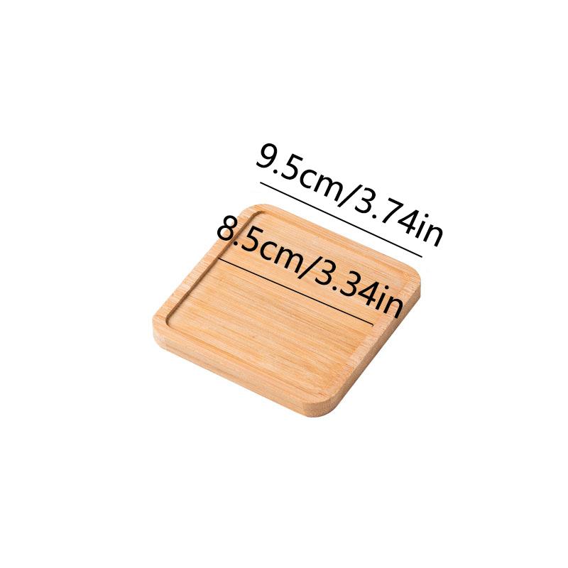 Wooden Tray Multi Bamboo Multi Shape Wooden Holder Pot Tray Coffee Coaster Home Garden Decor Photography Props