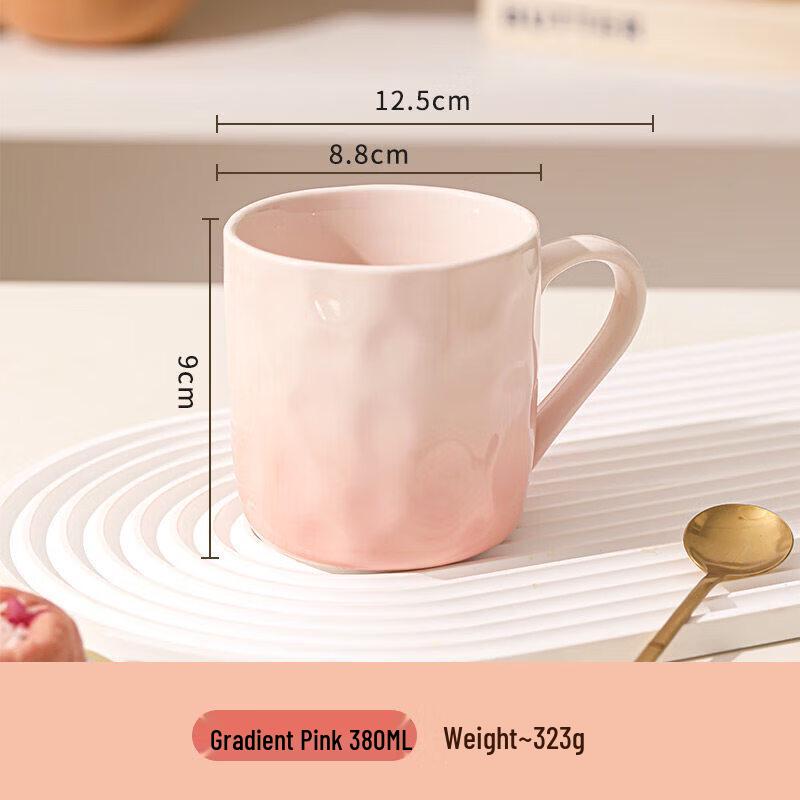 Qiwei Gradient Ceramic Mug with Coaster
