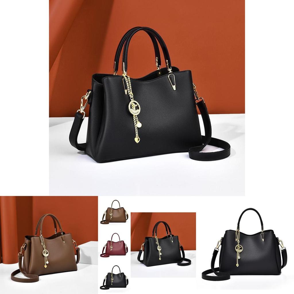 Stylish Large Capacity Women's Tote Bag 2024 Trendy Soft Pu Leather Commuter Handbag