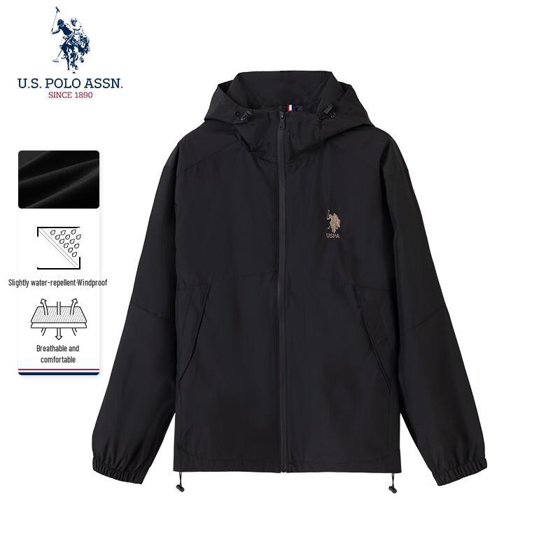 UNS. POLO ASSN. Herren Kapuzenjacke Business Casual Winddicht