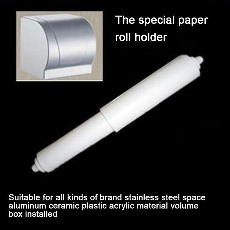 Portarotolo di carta igienica telescopico, bastone per carta igienica, plastica, portasciugamani a rullo, asta a molla retrattile