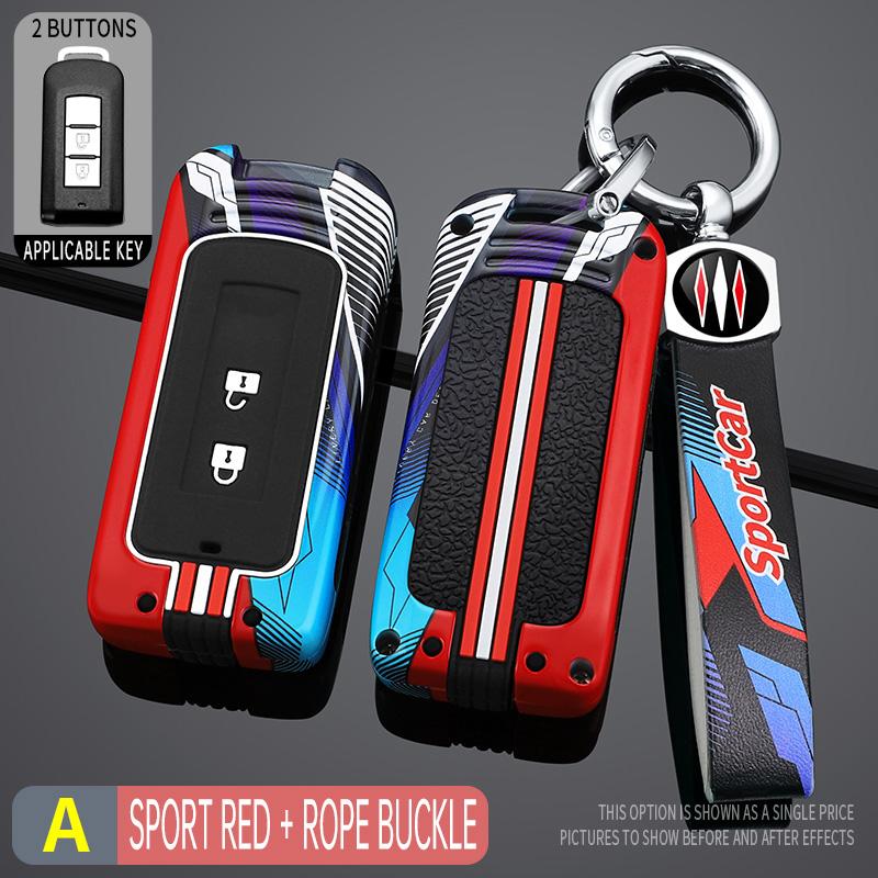 Kryt pouzdra na klíče od auta ze slitiny zinku pro Mitsubishi Outlander ASX LANCER Pajero Sport Eclipse Cross Ochranný držák Klíčenka