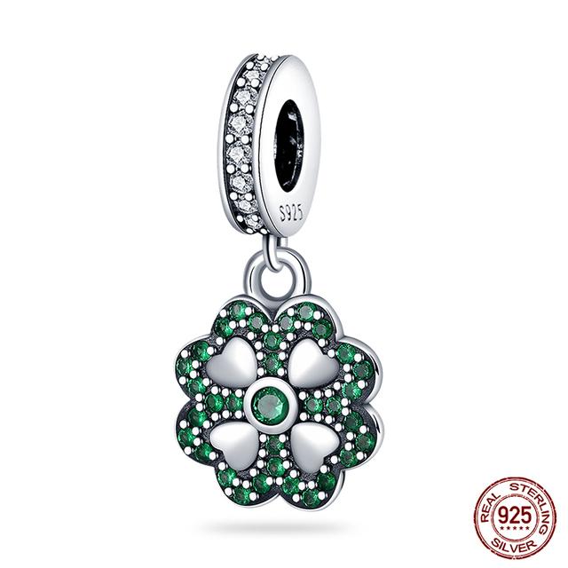 2023 mode Frühling Glück Vier Kleeblatt Serie 925 Sterling Silber Charms Perlen Fit Fasion 925 Armband DIY Schmuck