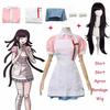 Danganronpa Mikan Tsumiki Cosplay Outfit Mit Perücke Anime Halloween Verzweiflung Ultimative Krankenschwester Uniform Hausmädchen Kostüm Komplettes Set Für Frauen