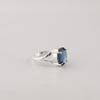 London Blue Topaz Gemstone 925 Sterling Silver Handmade Jewelry Designer Ring RR-75-6