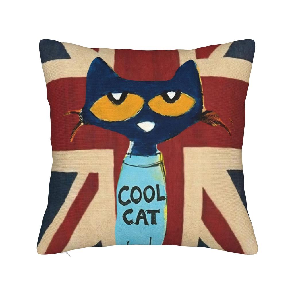 Pete The Cat Pillow Covers Merch Printed Cushion Cover Decorative  Throw Pillow Case Cover Home Multi Size