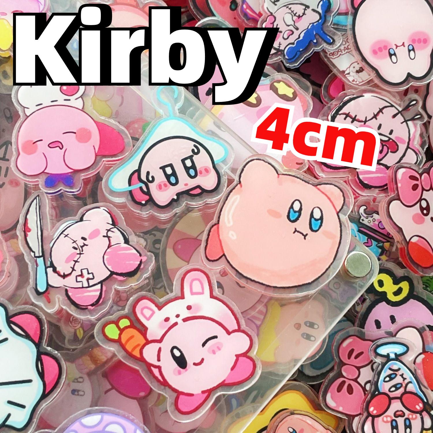 10/20 stuks Kirby 4cm Acryl Patch Handgemaakt Materiaal DIY Dubbelzijdig Transparante Laag Hoge Definitie Schattige Cartoon Accessoire