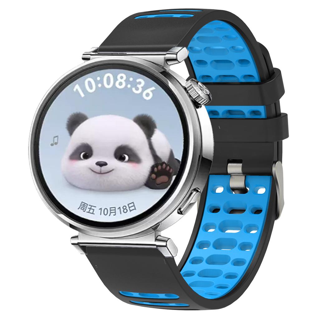 18mm Silicone Band for Huawei Watch GT 5 Pro 42mm/GT 5 41mm/Garmin Forerunner 265S Dual Color Watch Strap