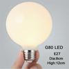 6pcs G80 LED Globe Bulb E27 E26 Milky White Glass Round Ball Lamp Energy Saving Light For Home Chandelier Pendant Lighting