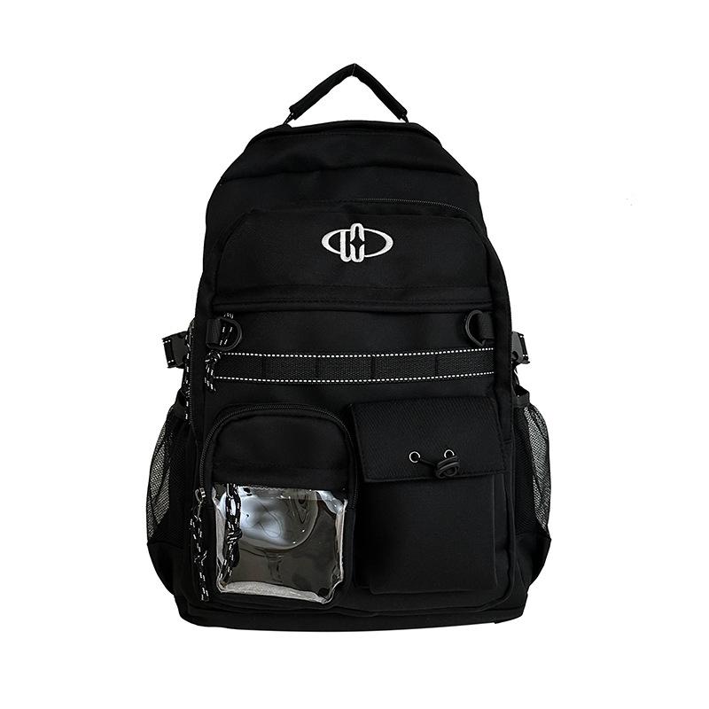 

Универсальный инструмент Большая вместимость Кампус Универсальный Рюкзак для путешествий для ученика средней школы чёрный