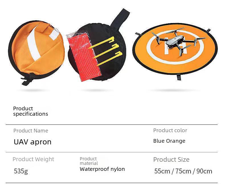Tragbares, faltbares Drohnen-Landepad – 75 cm/55 cm, Gras-Koordinatenschürze für den Außenbereich