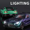 Scale 1:24 GT GLS63 Model Sports Car Toy Diecast Alloy Doors Opened Pull Back Miniature Models Sound Light Gift for Children