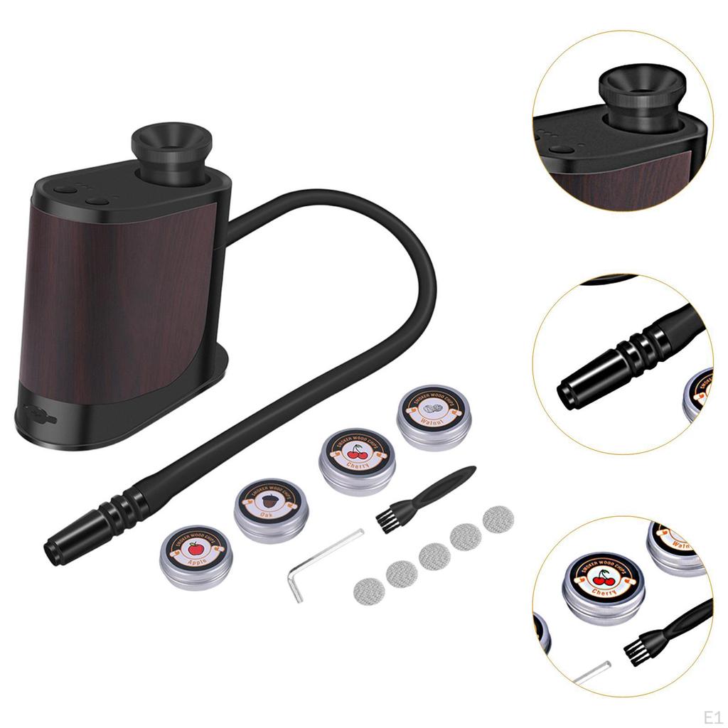 BBQ Smoke Infuser Tool with Wood Chips and Accessories for Indoor Outdoor Use