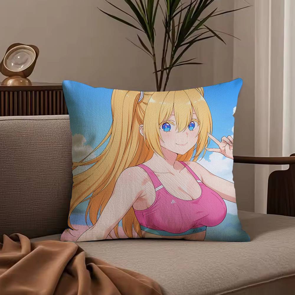 Anime 2.5 D-Dimensional S-Seduction Pillow Case Anti-dustmite Pillowcase Invisible zipper silky short plush Sofa cushion cover