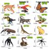 Large Insect Toy Set: Butterfly, Bee, Dragonfly, Ant, Cicada, and Rhinoceros Beetle Models for Kids