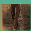 Fringe Microflared Retro Suede Womens Casual Pants