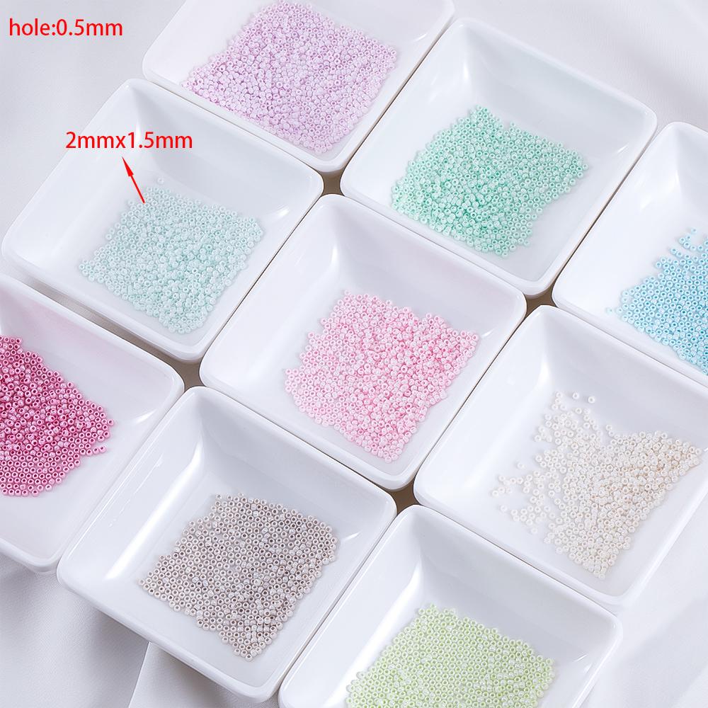 1700pcs 7800pcs 2mm Glass Beads Seed Beads Round Loose Beads Jewelry Making DIY Craft Bracelets Necklaces Earrings Accessories